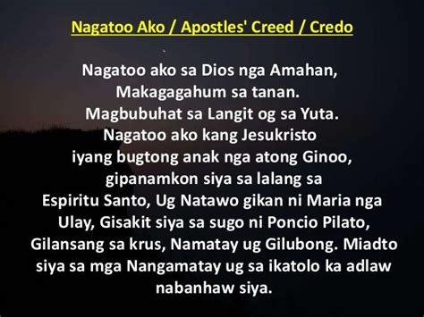 benevolent in bisaya|Nicene Creed in Cebuano (Binisaya, Visayan) – CPRC.